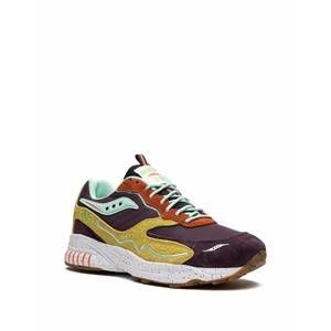 NEW SAUCONY women's 3d grid hurricane trailian low top sneakers in brown/mustard